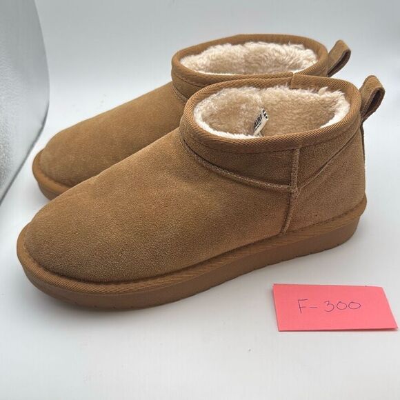 CUSHIONAIRE Women's Hip 2 Genuine SuedeβAnkle Snow Boots SIZE 7 CHESTNUT PREOWNE - Picture 3 of 7